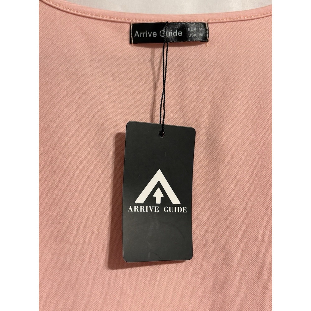 Arrive Guide Women's V-Neck Sleeveless Crop Top, Women's M Athletic Shirt Pink - Picture 6 of 8